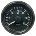 VDO SingleViu 1167 Gear Oil Pressure 30Bar Black 52mm gauge